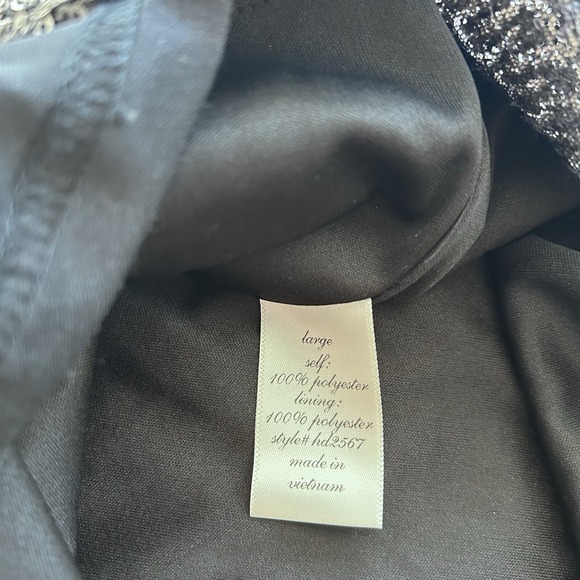 Francesca's Quinn Large NWT Gold Sequin Halter Mini Wedding Guest Dress - Picture 9 of 11